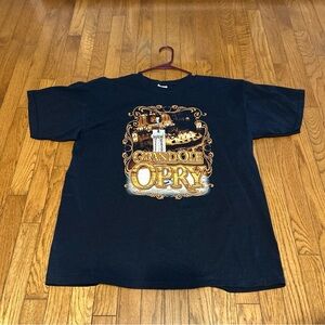 Grand Ole Opry T-Shirt Mens XL Black Short Sleeve Country Western Double Sided